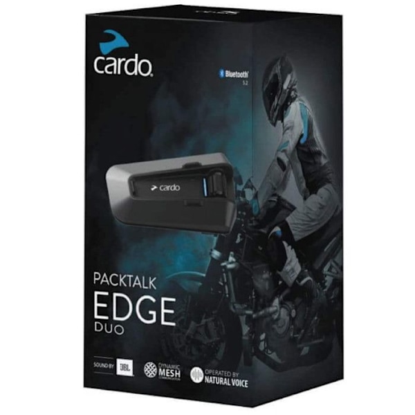 CARDO PACKTALK EDGE INTERCOM KIT - DUO Svart