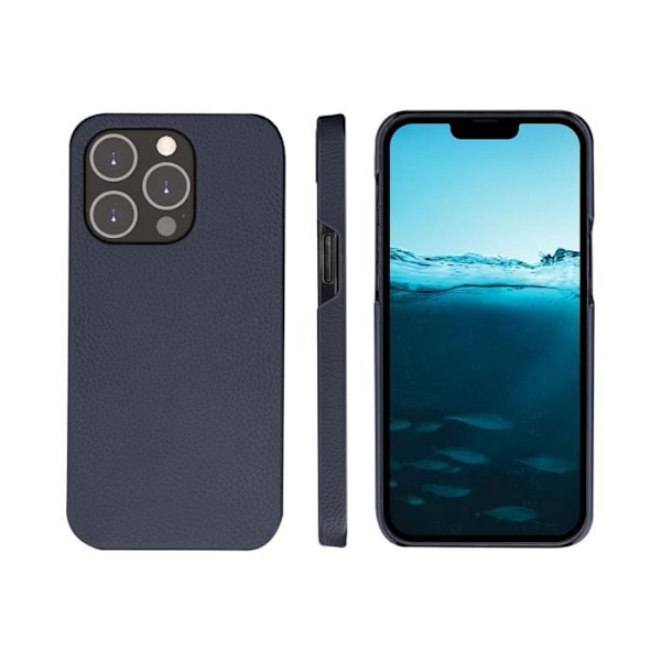 iPhone 14 Pro Folio 2 i 1 fodral - DBRAMANTE1928 - New York Model - Läder - Blå Blå