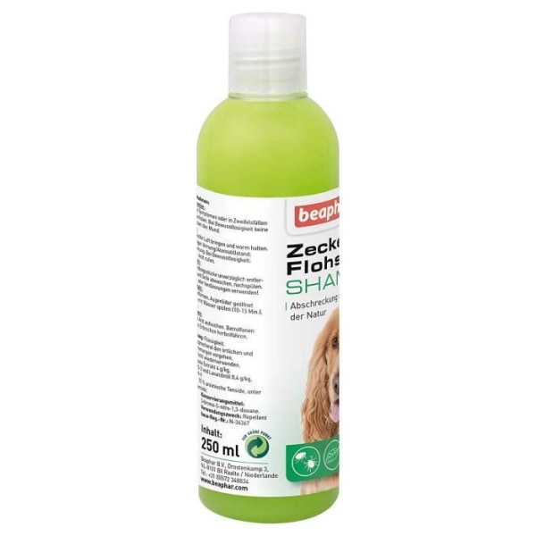 Beaphar Anti-tick and anti-loppe schampo - För hundar och katter från 12 veckor - 250 ml flaska - 13796