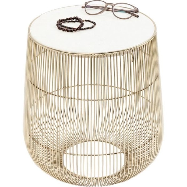 Bordstablett Beam guld marmor vit 32cm Kare Design Vit