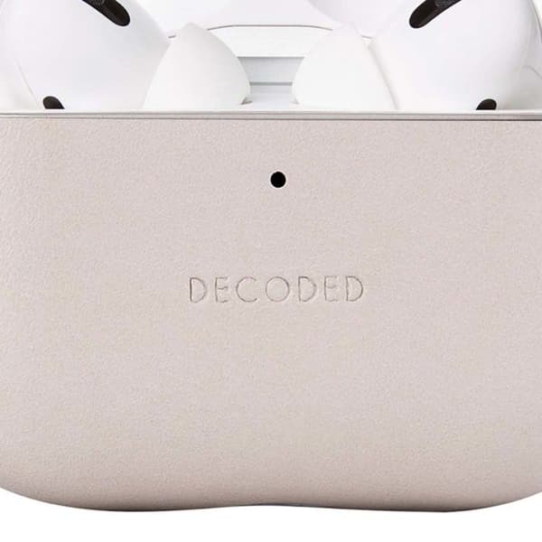 Coque AirPods Pro 3 - DECODED - AirCase Pro 3 - Full grain läder - Beige - Elegant skydd beige