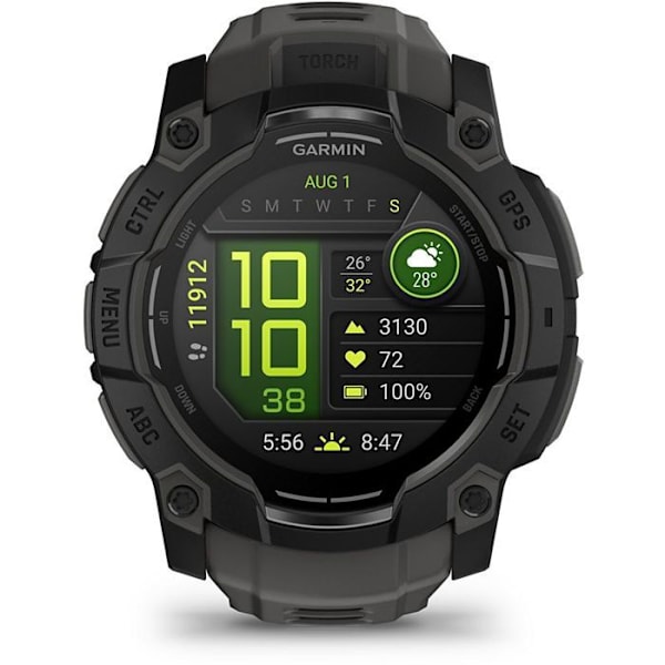 GPS-klocka - Garmin - Instinct 3 - AMOLED - 50 mm - Vattentålig 10 ATM - Multisport