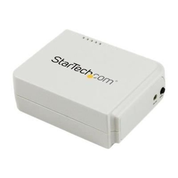 STARTECH USB 2.0 Wireless N Print Server - 10/100 Mb/s Ethernet-port - 802.11 b/g/n och 150 Mb/s - Vit