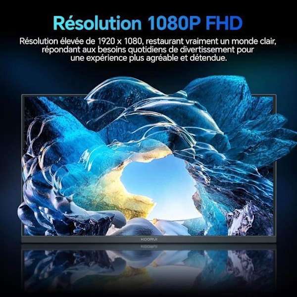 Monitormärket PC - KOORUI - E2212F - 22 Tum - FHD 1920 x 1080 - 100Hz - Ögonvård