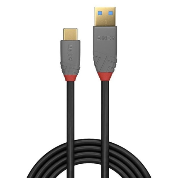 USB 3.1 typ C/A-kabel - 5A - Anthra Line - 0,5 m - LINDY