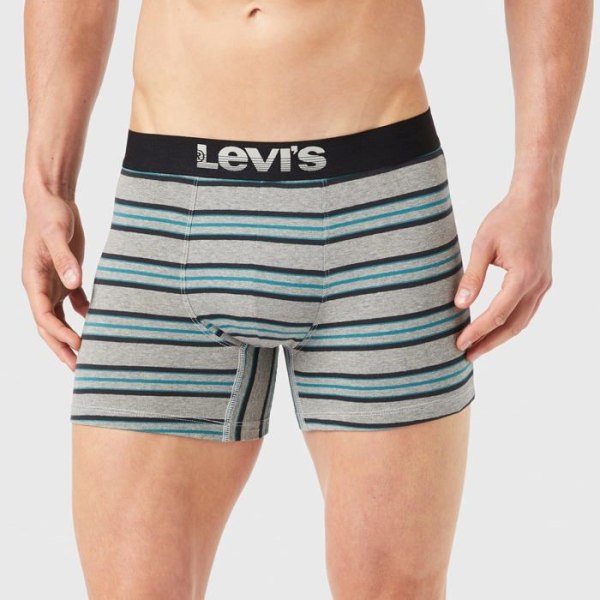 Boxershorts - shorty Levi's - 701203907 - Garnfärgade Collegiate Stripe Boxershorts för män Mörkgrå jag