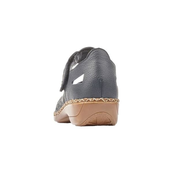 Sandaler - RIEKER - 41399-14 - Läder - Blå - Platt Klack Blå 38