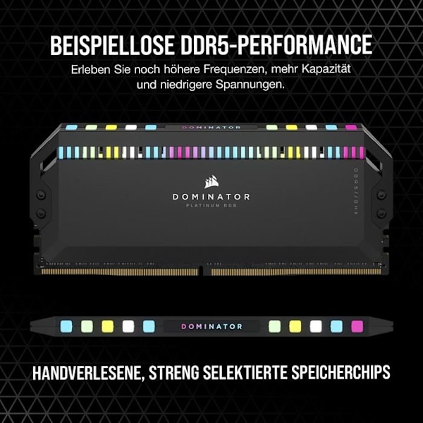 Corsair Dominator Platinum DDR5 RGB 64 GB (2 x 32 GB) 6600 MHz CL40 - Dual Channel Kit 2 DDR5 RAM PC5-544000 - CMT64GX5