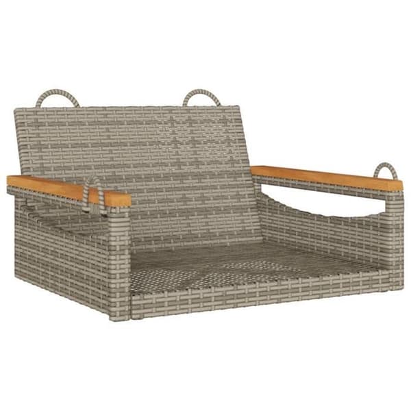vidaXL Grå hängsoffa 63x62x40 cm flätad resin 368162