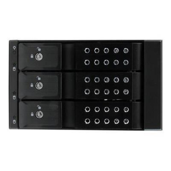 STARTECH Mobile Rack Bakplanshårddisk - Aluminium utan låda - 3 SAS II/SATA III 6Gbps hårddiskar, Hot Swap
