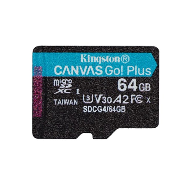 Minneskort microSDXC - KINGSTON - Canvas Go Plus - 64GB - 200MB/s - U3 V30 A2