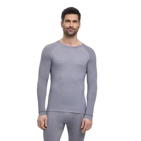 Undertröja långärmad Falke Wool-Tech Light - grå-melerad (3757) gråljung (3757) S