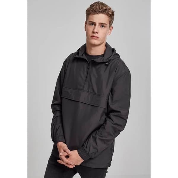 Urban Classics - BASIC Pullover Windbreaker Jacka svart Svart S