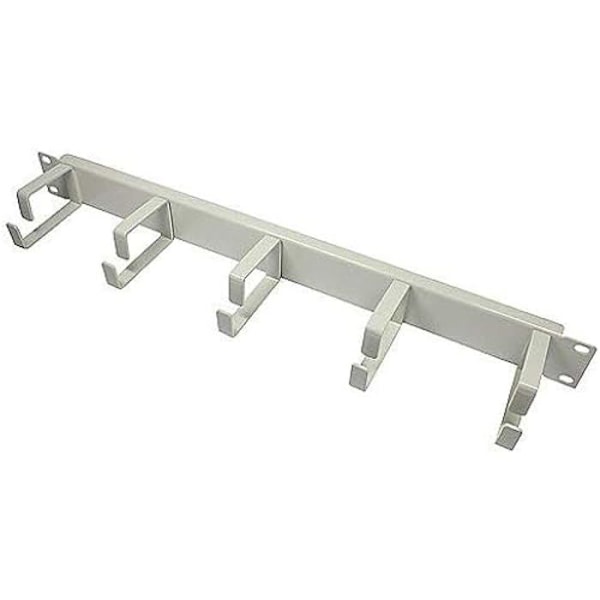 Kabelhanteringspanel - Bra Anslutningar - 19" - 5 metallbågar - 1U - Ljusgrå (RAL7035)