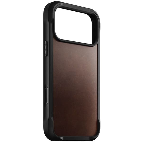 Läderfodral - NOMAD - iPhone 17 Pro Max - Rustik Brun - Robust Skydd - Elegant Brun svart