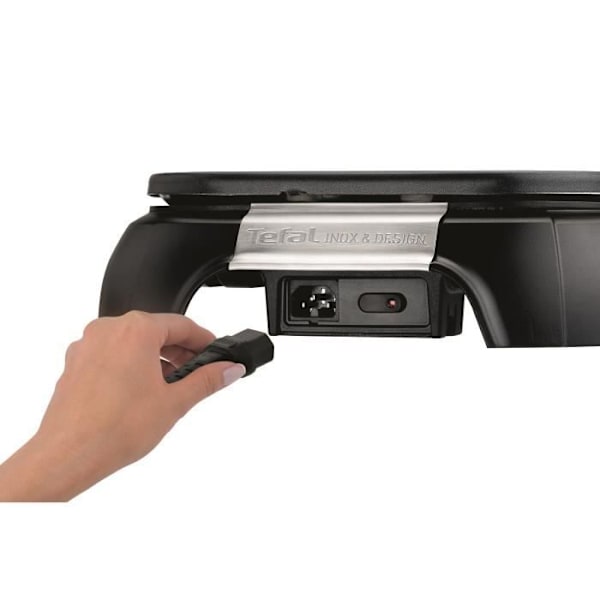 TEFAL Crep’Party, 6-håls crepemaskin, non-stick, Thermo-Spot, 6 spatlar + 1 slev, tillverkad i Frankrike PY558813 Kaktus grön