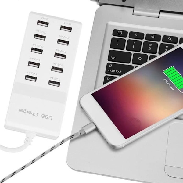 USB-laddstation - FDIT - Fdit Väggladdare USB 10 - 10 portar - 100-240V - Snabbladdning