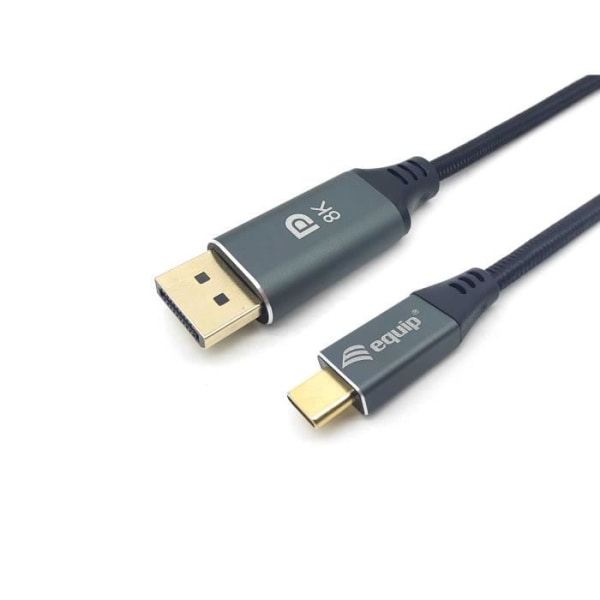 UTRUSTNING 133422 VIDEOKABEL OCH ADAPTER 2 M USB TYPE-C DISPLAYPORT GRÅ