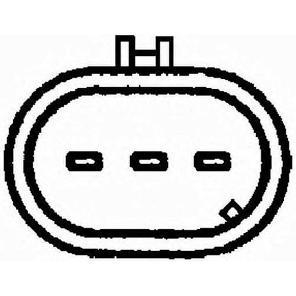 Sensor - HELLA - 6PU 009 121-321 - Svart - 3-polig - Kamaxel Svart