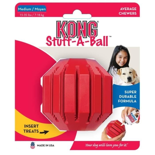 KONG Stuff-a-Ball Medium Rubber Treat Dispenser-leksak - för hundar
