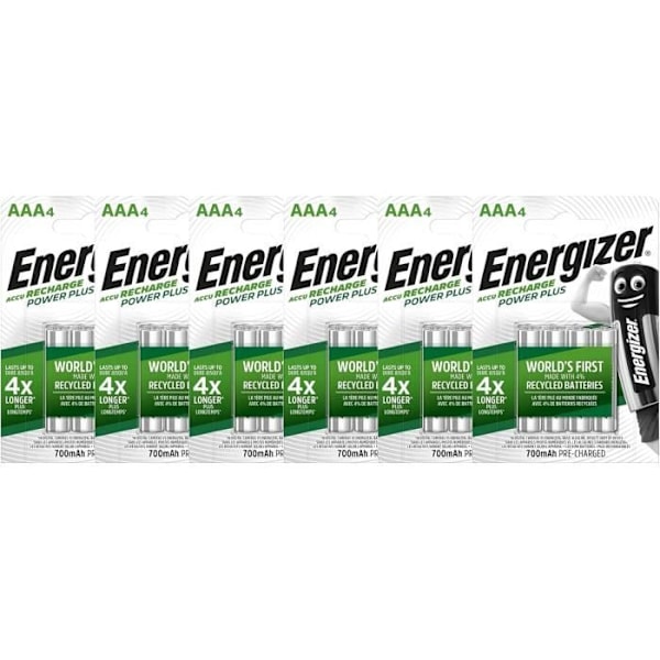 Energizer NiMH Power Plus AAA 700 mAh Blister med 4 x 6 24 Batterier