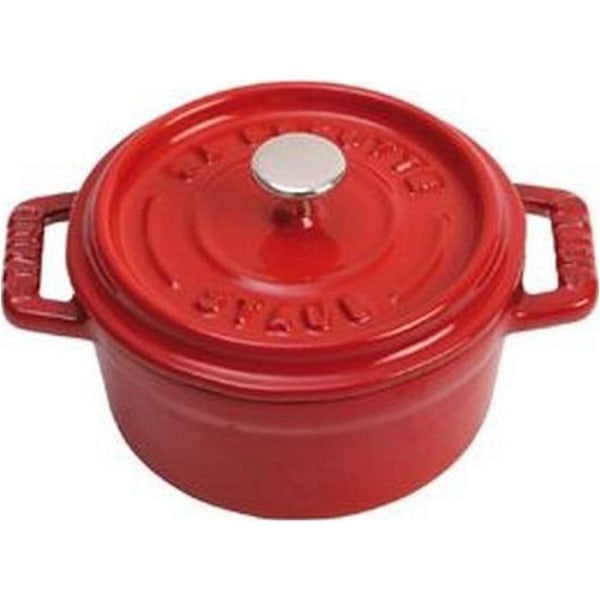 STAUB Rund cocotte vitamin körsbär 24 cm Svart