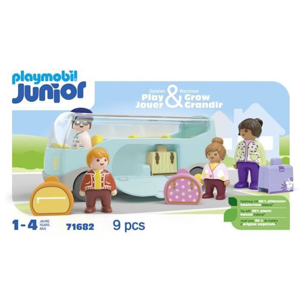 PLAYMOBIL Junior 71682 Resebuss, Från 12 månader Flerfärgad