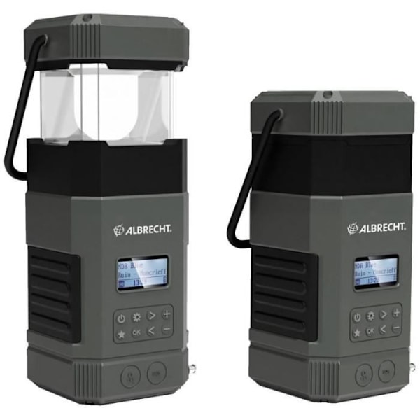 Albrecht DR 114 Utomhusradio DAB+, FM nödradio, USB, Bluetooth med lykta, vev, laddningsfunktion