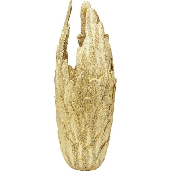 Vas - KARE - Gyllene fjädrar XL - 91 cm - Polyresin - Modern design gyllene