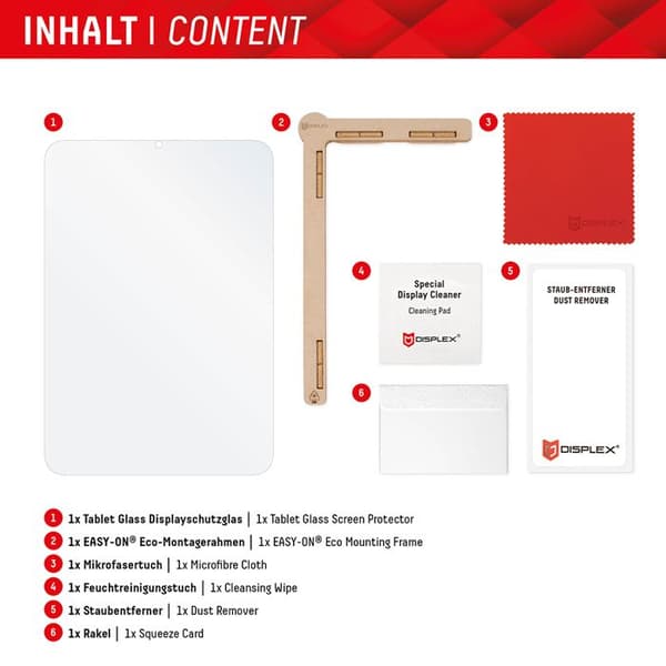 Härdat glas - DISPLEX - iPad Pro 11 (2024) - Premium Tablet FlexiGlass - Transparent - 2 år