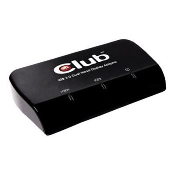 Grafikadapter - CLUB 3D - SenseVision - USB 3.0 - DVI-I & HDMI - Svart
