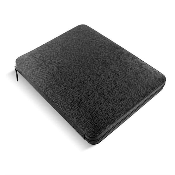 Konferensord - Finsbury - Zip - A4 - Svart läder - Unisex - 2 penna hållare Svart