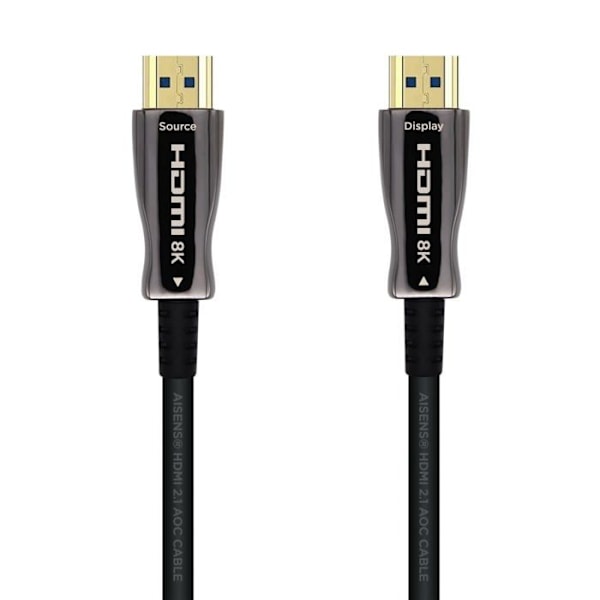 Aisens - A153-0523 - Ultra High Speed HDMI V2.1 AOC/HEC-kabel 8K60Hz 4K120Hz 4:4:4 48Gbps, A/M-A/M, Svart, 70 m