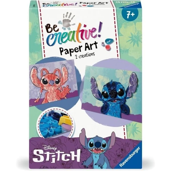 Be Creative Quilling Stitch, 2 skapelser Målningar, Färgat papper, från 7 år och uppåt, 23750, Ravensburger