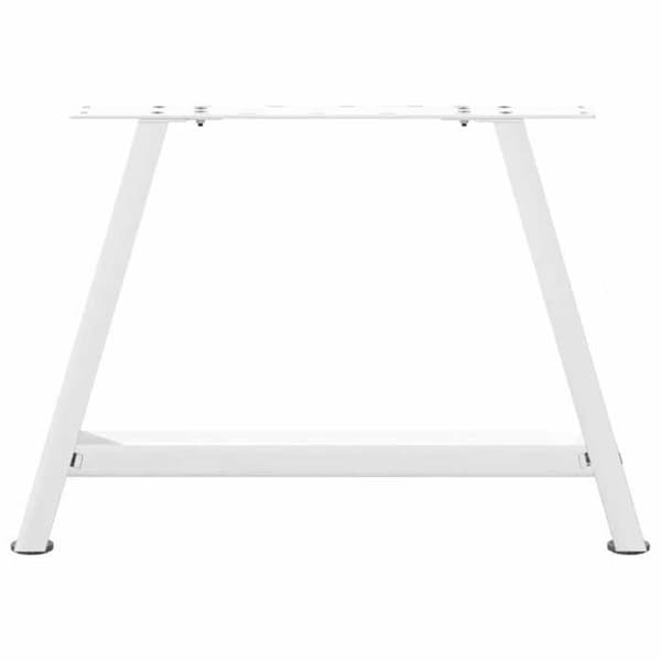 vidaXL A-formade soffbordsben, 2 stycken, vit, 60 x (42-43) cm, stål 4012837