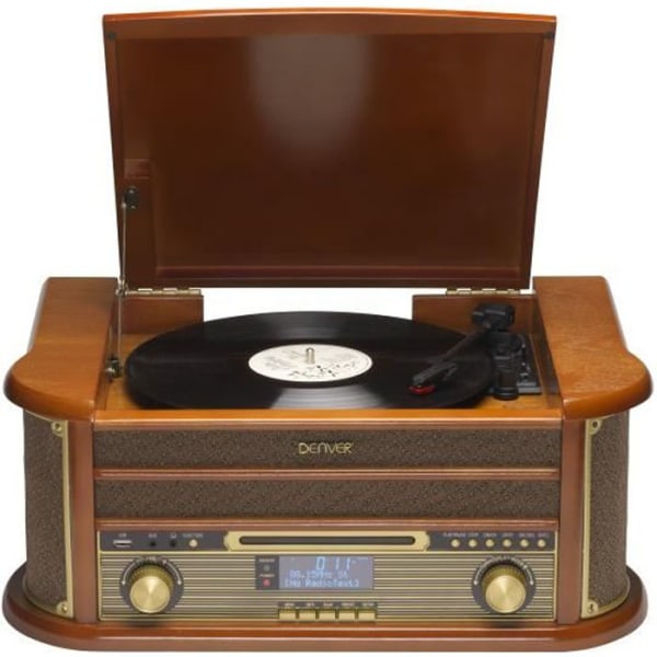 Retro hi-fi system med DAB i svart