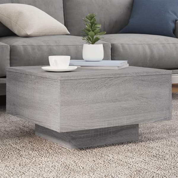 vidaXL Sonoma Soffbord Grå 55x55x31 cm Konstruerat trä 836572 Grå