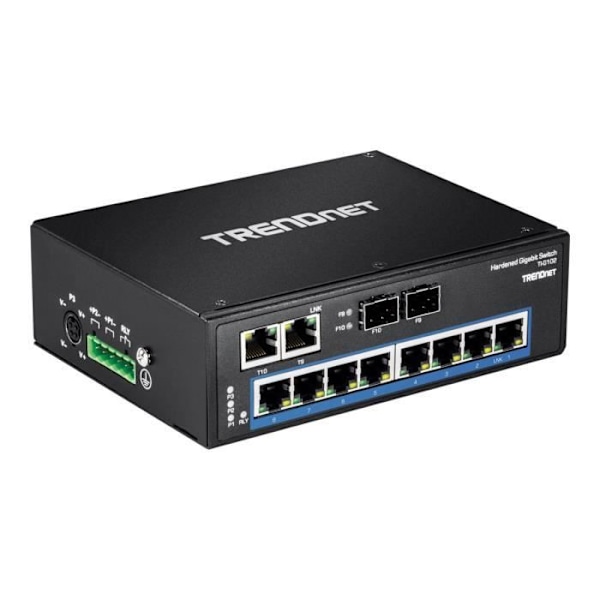 Ethernet-switch - TRENDNET - TI-G102 - 10 portar - Modulär - IP30 Stöttålig