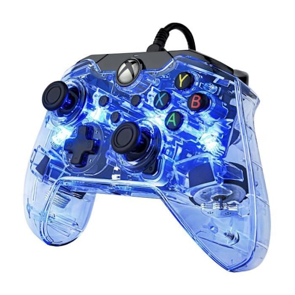 Spelkontroll - Xbox Series X|S, Xbox One och PC - LED Afterglow - Sladdad - PDP - Transparent Transparent