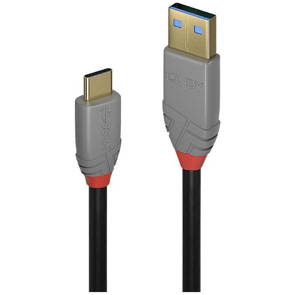 USB 3.1 typ C/A-kabel - 5A - Anthra Line - 0,5 m - LINDY