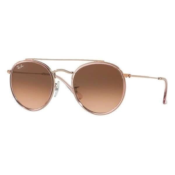 Solglasögon - Ray-Ban - RB 3647N 9069A5 - Oval - Brun - Rosa kastanj