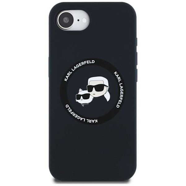 Coque MagSafe i silikon Karl Lagerfeld för iPhone 16e (svart) svart