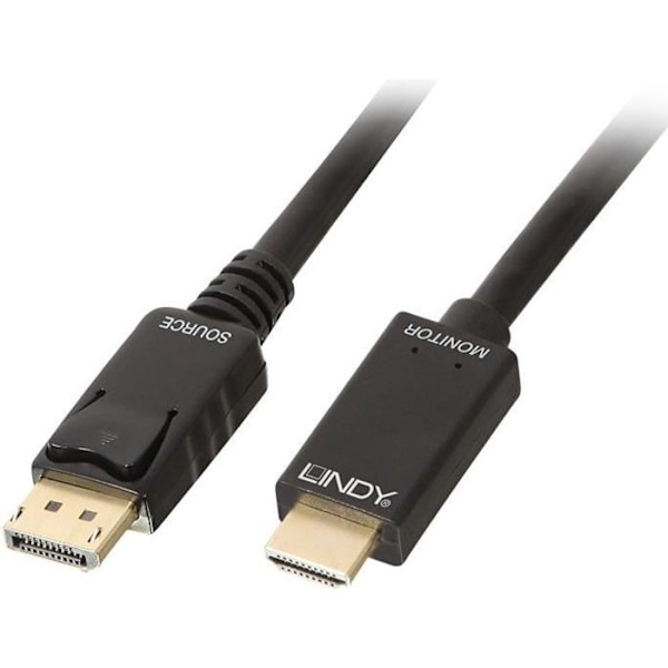 LINDY DisplayPort till HDMI 4K30-kabel (DP:passiv) - 0,5m