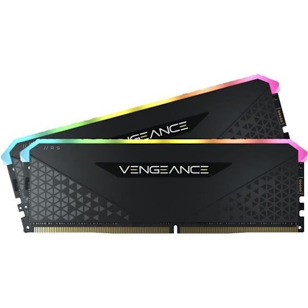 RAM-minne - CORSAIR - Vengeance RGB RS DDR4 - 32GB 2x16GB DIMM - 3600 MHz - 1,35V - Svart (CMG32GX4M2D3600C)