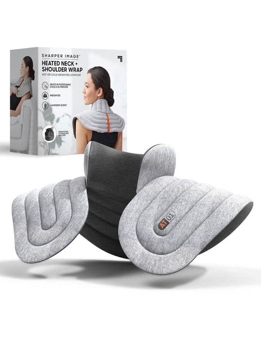 SHARPER IMAGE - Värmebehandlare för nacke och axlar Ljusgrått