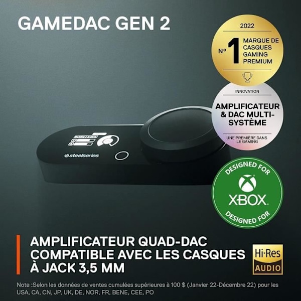 Hi-Res Audio Förstärkare - STEELSERIES - GAME DAC GEN 2 Xbox - Svart