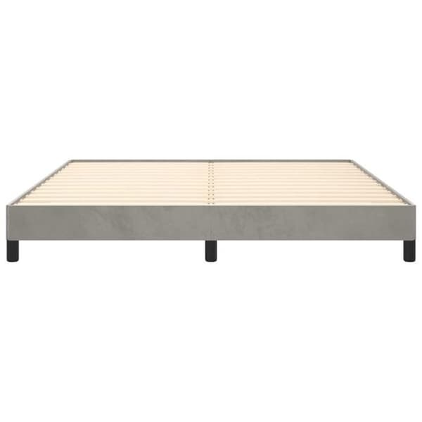 vidaXL Sängram utan madrass ljusgrå 180x200 cm sammet 346988 Ljusgrått