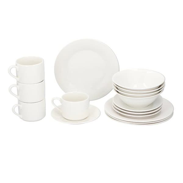 alpina Serveringsset 16 delar - 4 personer - Vit Vit