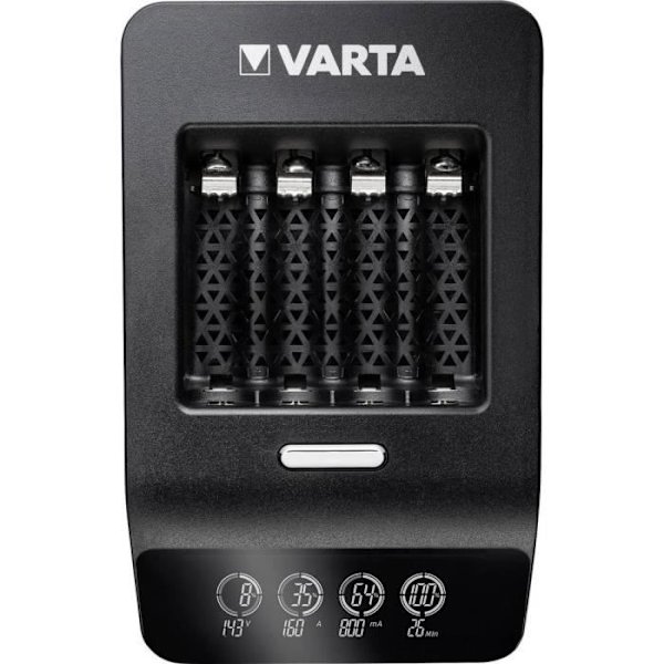 VARTA Ultrasnabbladdare LCD 4 strömbatterier - 2100 mAh