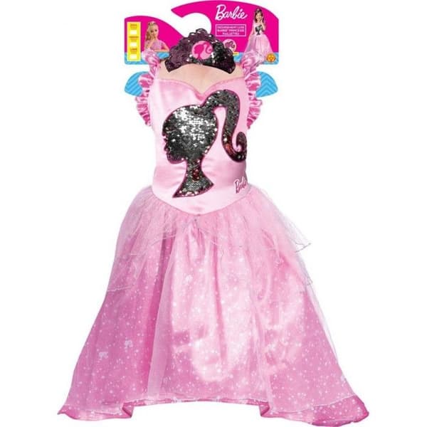 BARBIE KOSTYM GLITTER 3/4 ÅR – RUBIE rosa